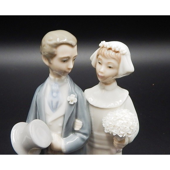 Lladro Spain Wedding Couple Bride & Groom #4808 Cake Topper Figurine - Picture 6 of 11